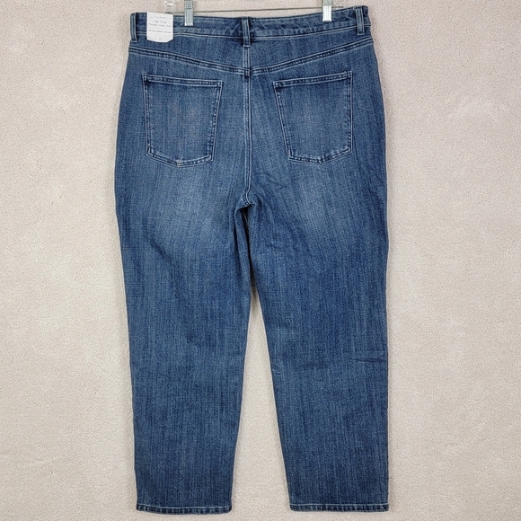 Talbots Women's High Waist Straight Leg Ankle Sequin Side Stripe Jean  Sz 16 NEW - Picture 4 of 16